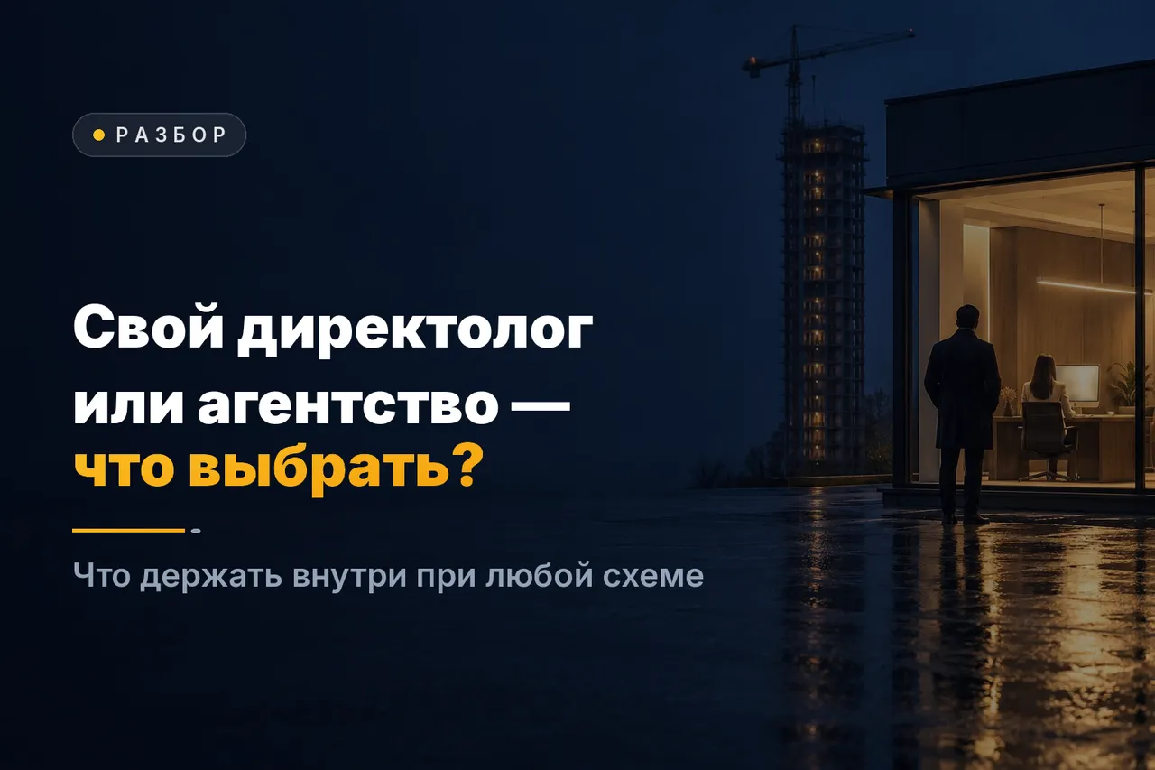 Свой директолог или агентство: когда забирать рекламу в инхаус и когда это ошибка